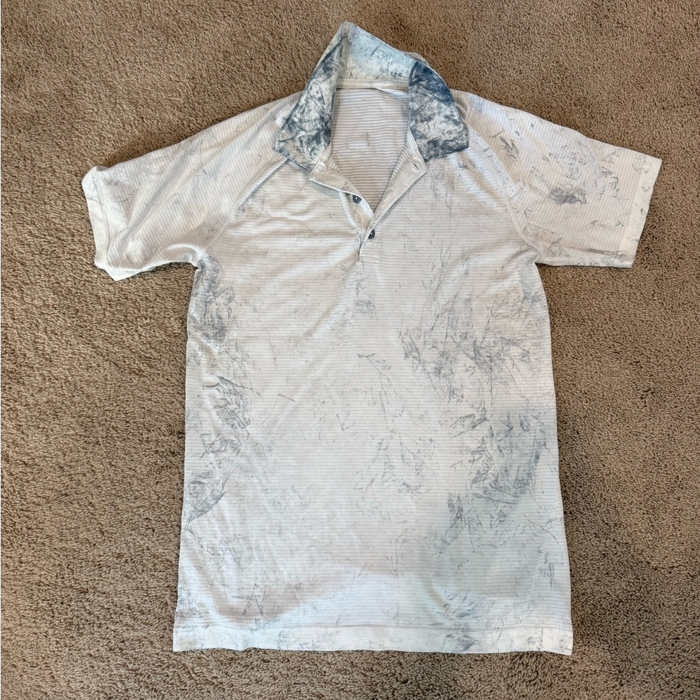 lululemon athletica White and grey Polo Shirt